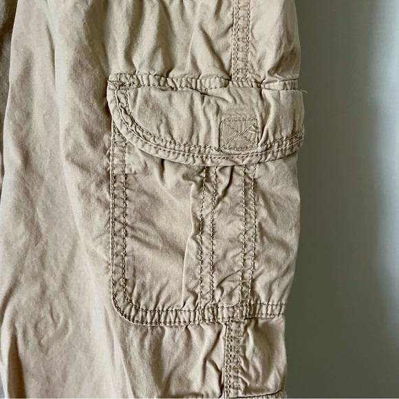 Vintage Y2K Cargo Cropped Capri Khaki Pants Size 14 - Picture 4 of 5